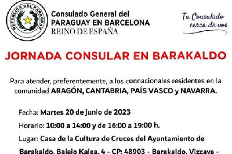 El próximo 20 de junio Jornada Consular del Paraguay en Barakaldo